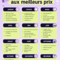 Femme réfléchissant à ses achats avec un calendrier dans les mains.