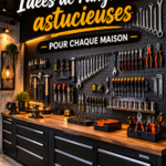 Espace de bricolage bien organisé avec des outils rangés efficacement