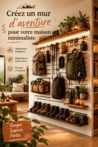 Mur de rangement minimaliste dans une maison moderne avec des éléments de décoration inspirants.