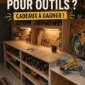 Espace de travail bien rangé avec des outils organisés