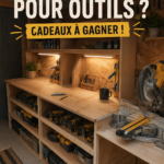 Espace de travail bien rangé avec des outils organisés