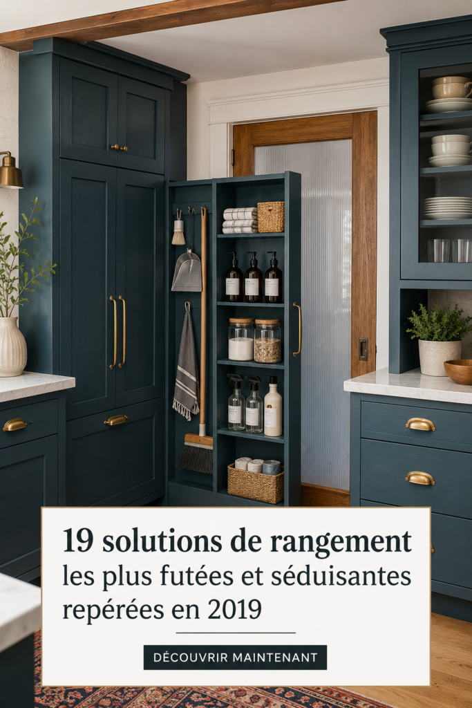 Exemple de solutions de rangement esthétiques dans un salon moderne.