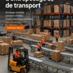 Image d'un entrepôt moderne avec des marchandises bien organisées, représentant des services de stockage fiables.