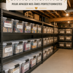 Femme méditant dans un environnement serein, représentant l'apaisement des âmes perfectionnistes.