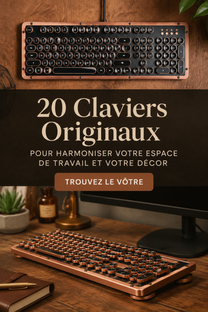 Un bureau moderne avec un clavier d'ordinateur élégant et stylé.