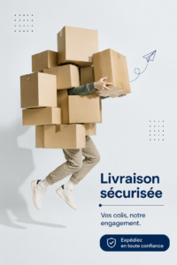 Colis soigneusement emballé, prêt à être expédié en toute sécurité.