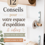 Femme préparant un colis pour envoi depuis sa boutique Etsy