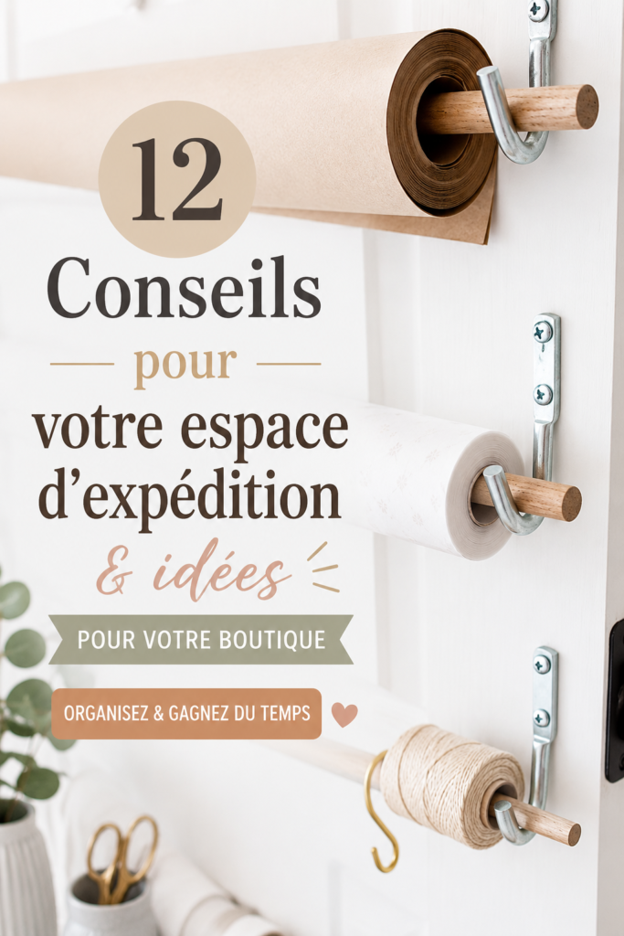 Femme préparant un colis pour envoi depuis sa boutique Etsy