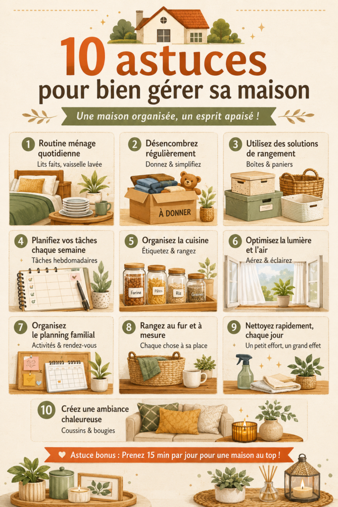Intérieur d'une maison bien organisée avec des rangements fonctionnels.