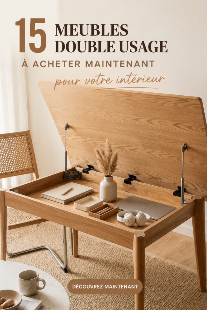 Salon avec des meubles multifonctionnels modernes