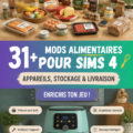 Image d'un mod de cuisine pour Sims 4 avec des appareils modernes