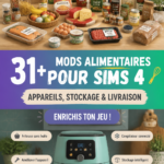 Image d'un mod de cuisine pour Sims 4 avec des appareils modernes