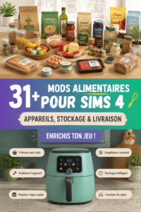 Image d'un mod de cuisine pour Sims 4 avec des appareils modernes