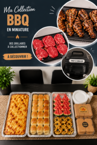 Collection d'accessoires pour barbecue MyxDoll sur une table d'été