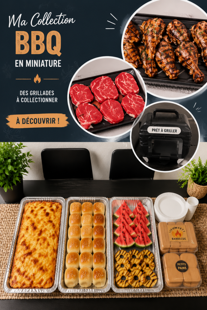 Collection d'accessoires pour barbecue MyxDoll sur une table d'été