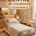 Une mère avec son nouveau-né dans un cadre accueillant de notre centre de naissance.