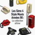Collection d'objets Maxis Match inspirés des années 90 pour Les Sims 4