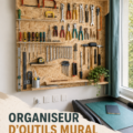 Organisateur mural en OSB décoratif et pratique dans un intérieur moderne