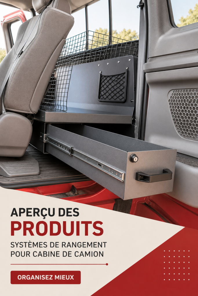Rangement optimisé dans un camion avec des solutions pratiques et esthétiques
