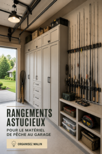 Un garage bien organisé avec des étagères et des boîtes de rangement