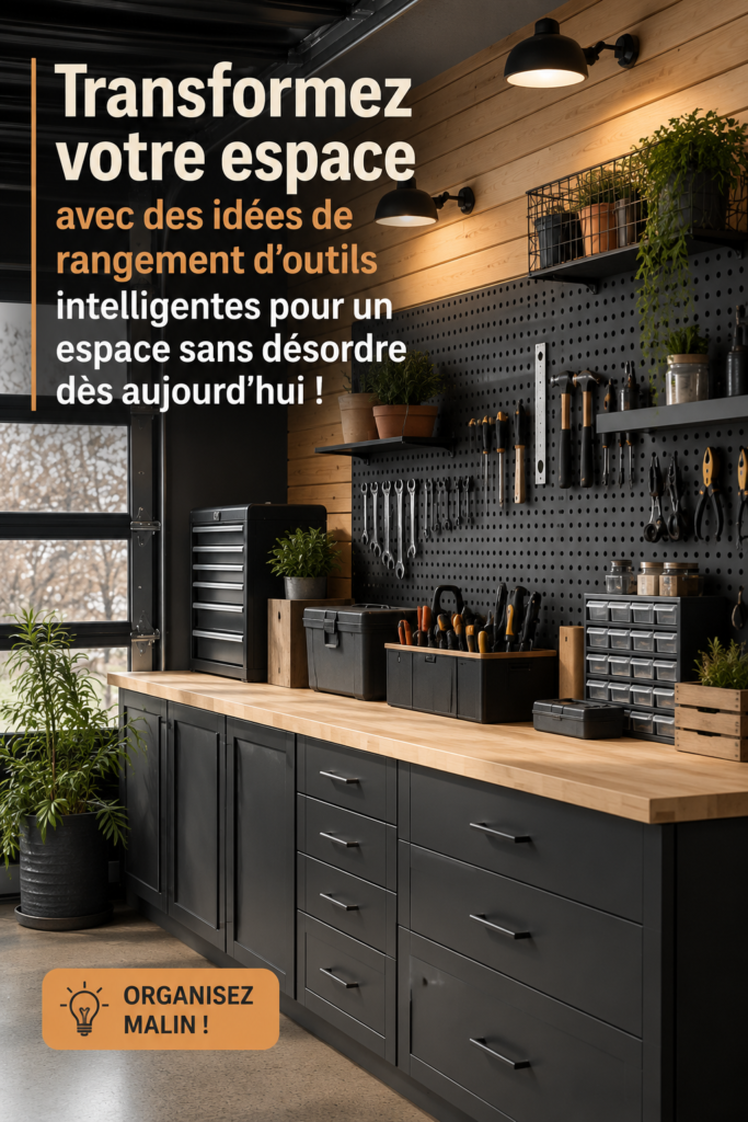 Un intérieur bien organisé avec divers outils de rangement