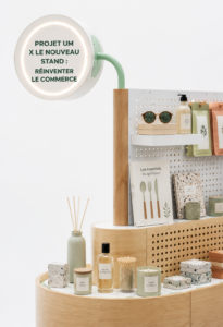 Illustration d'un magasin moderne qui réinvente l'expérience de shopping.