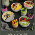 Un smoothie bowl coloré garni de fruits frais et de graines