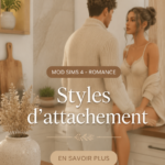 Capture d'écran des styles d'attachement dans Sims 4 montrant des interactions entre personnages