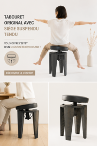 Un tabouret design original avec une assise suspendue pour un intérieur moderne