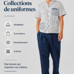 Uniformes modernes pour des équipes professionnelles dans divers secteurs.