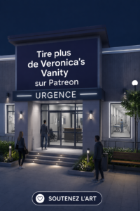 Illustration de Veronica's Vanity sur Patreon, mettant en avant des créations artistiques.