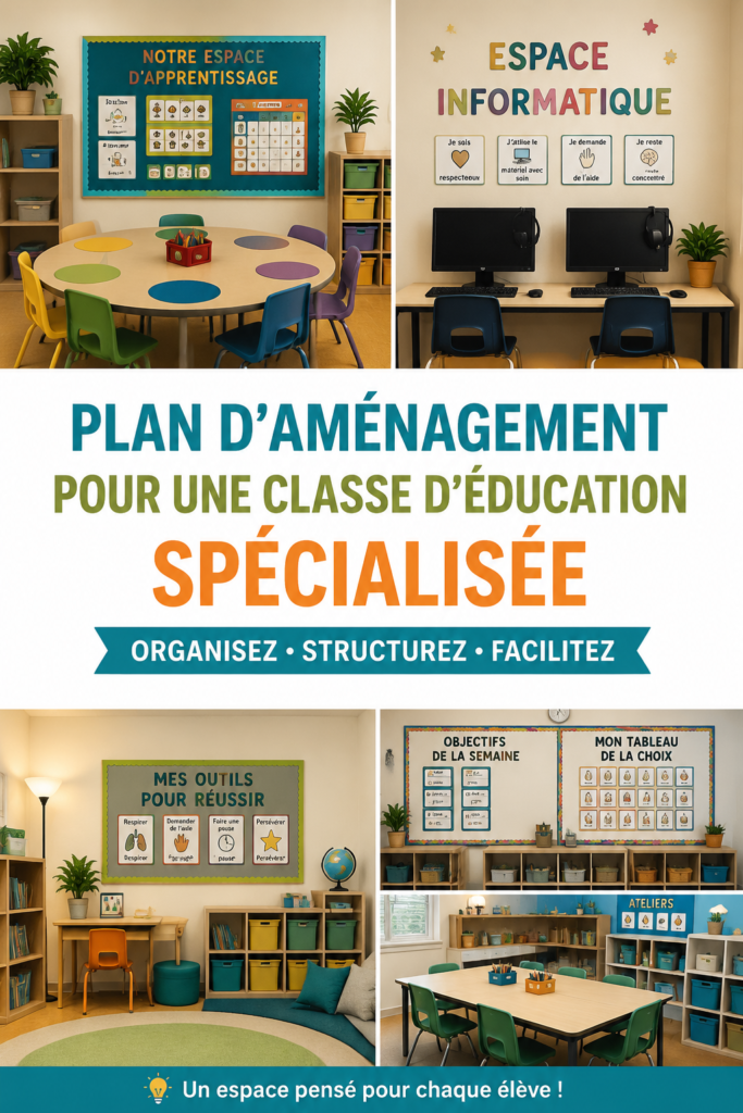 Classe spécialisée pour enfants autistes avec aménagement adapté