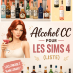Capture d'écran de boissons alcoolisées présentées dans Les Sims 4