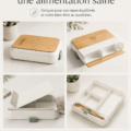 Une boîte à lunch moderne avec compartiments pour repas sains