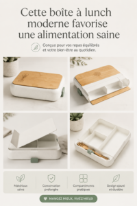 Une boîte à lunch moderne avec compartiments pour repas sains