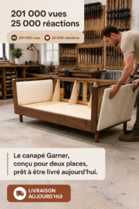 Un canapé d'angle moderne dans un salon lumineux, offrant confort et style.