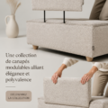 Canapé modulable moderne et élégant dans un salon lumineux