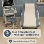 Illustration d'une femme enceinte attendant la naissance de son bébé.