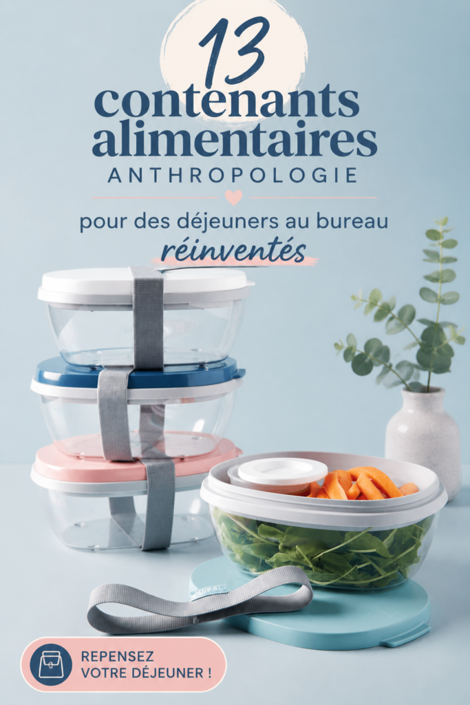 Contenants pour repas colorés et stylés sur une table