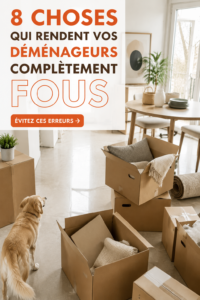 Déménageurs en train de soulever des cartons dans un cadre lumineux