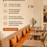 Housse en cuir personnalisée sur un canapé moderne