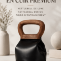 Kettlebell haut de gamme design sur un sol de gym