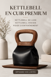 Kettlebell haut de gamme design sur un sol de gym