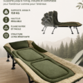 Lit de camping ajustable en plein air, idéal pour un sommeil confortable