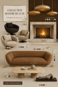Intérieur moderne d'une maison de luxe avec des meubles élégants.
