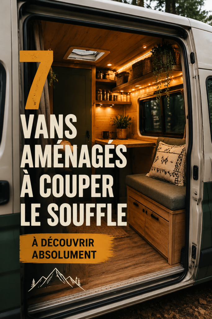Un joli van aménagé avec des espaces confortables pour voyager