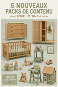 Les packs de contenus CC pour The Sims 4 affichant des créations variées et personnalisées.