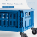 Range-objet pliable HAY en bleu électrique dans un intérieur moderne