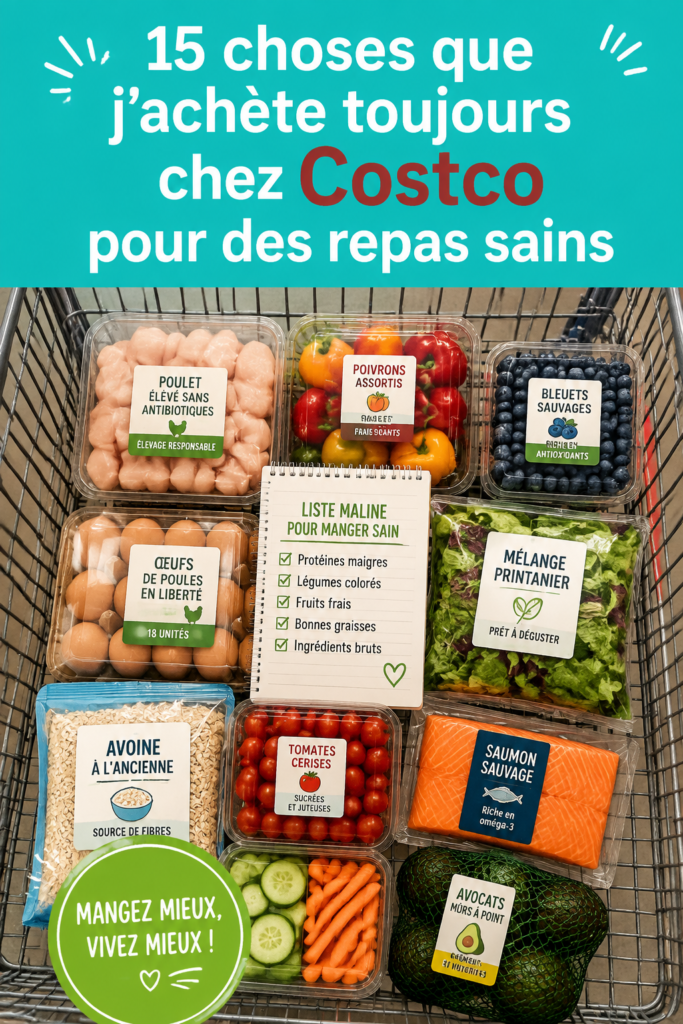 Sélection de produits sains à Costco pour des repas équilibrés