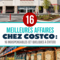 Panier rempli de produits essentiels achetés chez Costco, mettant en avant un style de vie pratique et économique.